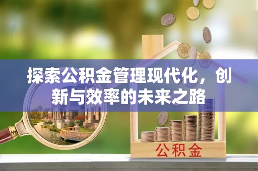 长岛探索公积金管理现代化，创新与效率的未来之路