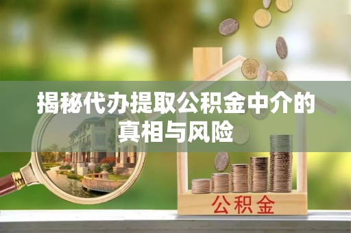 长岛揭秘代办提取公积金中介的真相与风险