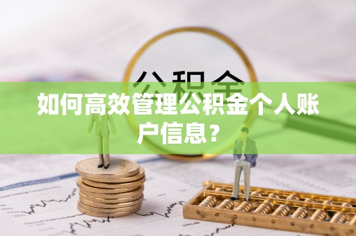长岛如何高效管理公积金个人账户信息？