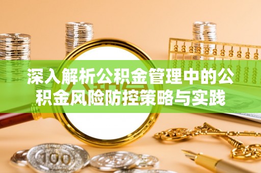 长岛深入解析公积金管理中的公积金风险防控策略与实践